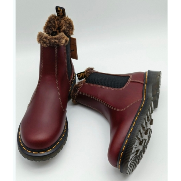 Dr. Martens Shoes - 🆕DR. MARTENS 2976 Leonore Faux FurLined Chelsea Boots-10